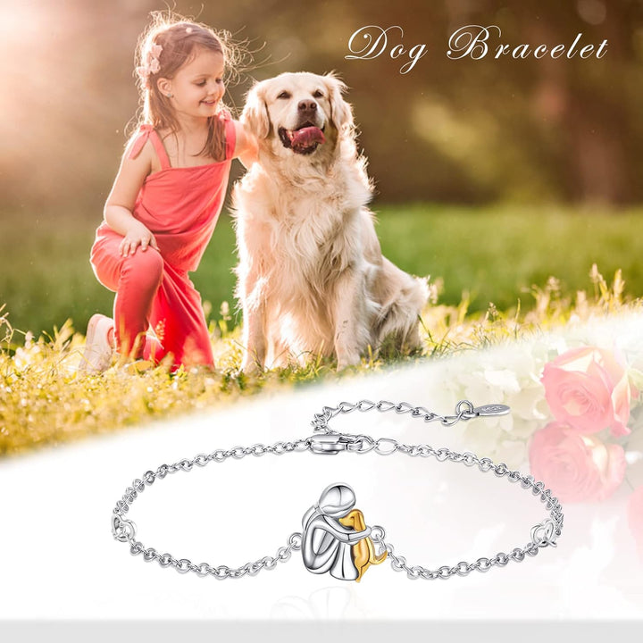 Bracelet d'amitié ajustable sur le thème du chien