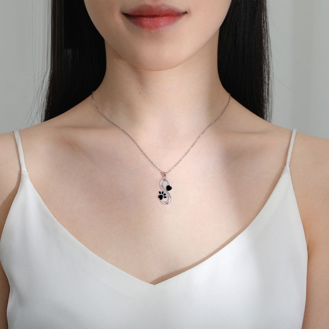 Collier Cœur et Patte d'Amour Infini