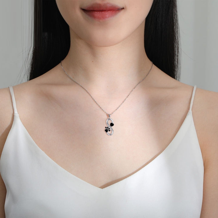 Collier Cœur et Patte d'Amour Infini