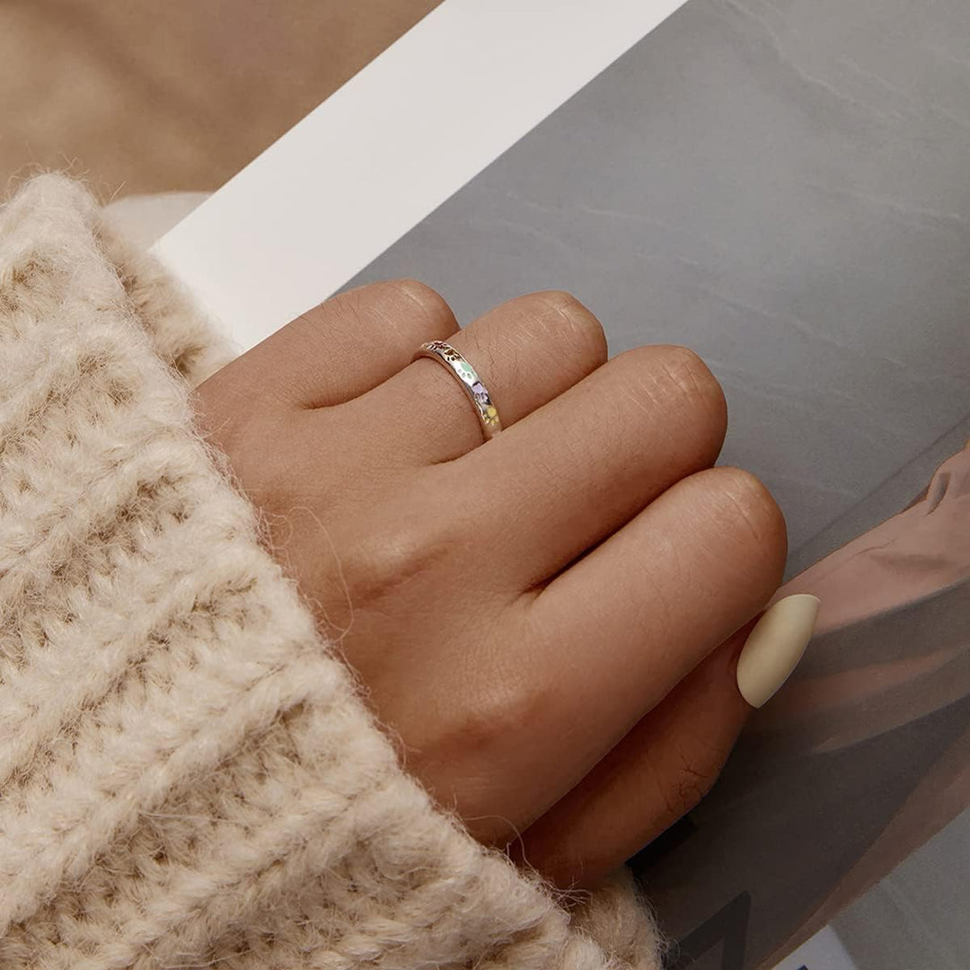 Anneau avec empreinte de patte en argent sterling S925