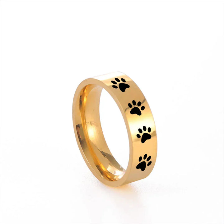 Bague avec patte en acier inoxydable – Bijoux symboliques pour les amoureux des animaux