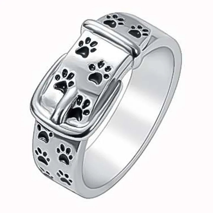 Bague ludique et tendance avec design en collier pour chien